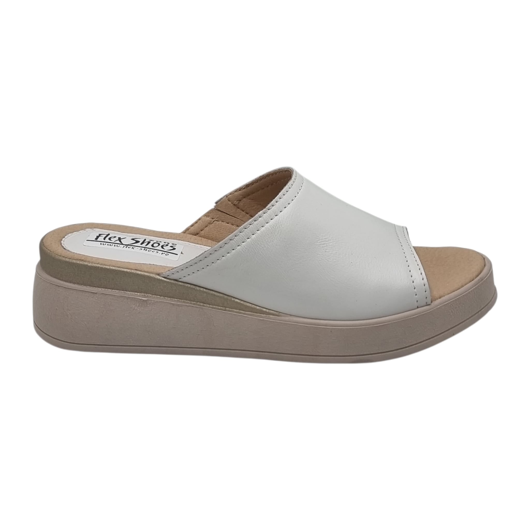 Sandale Damă Casual Confort Din Piele Naturală Albă 13822