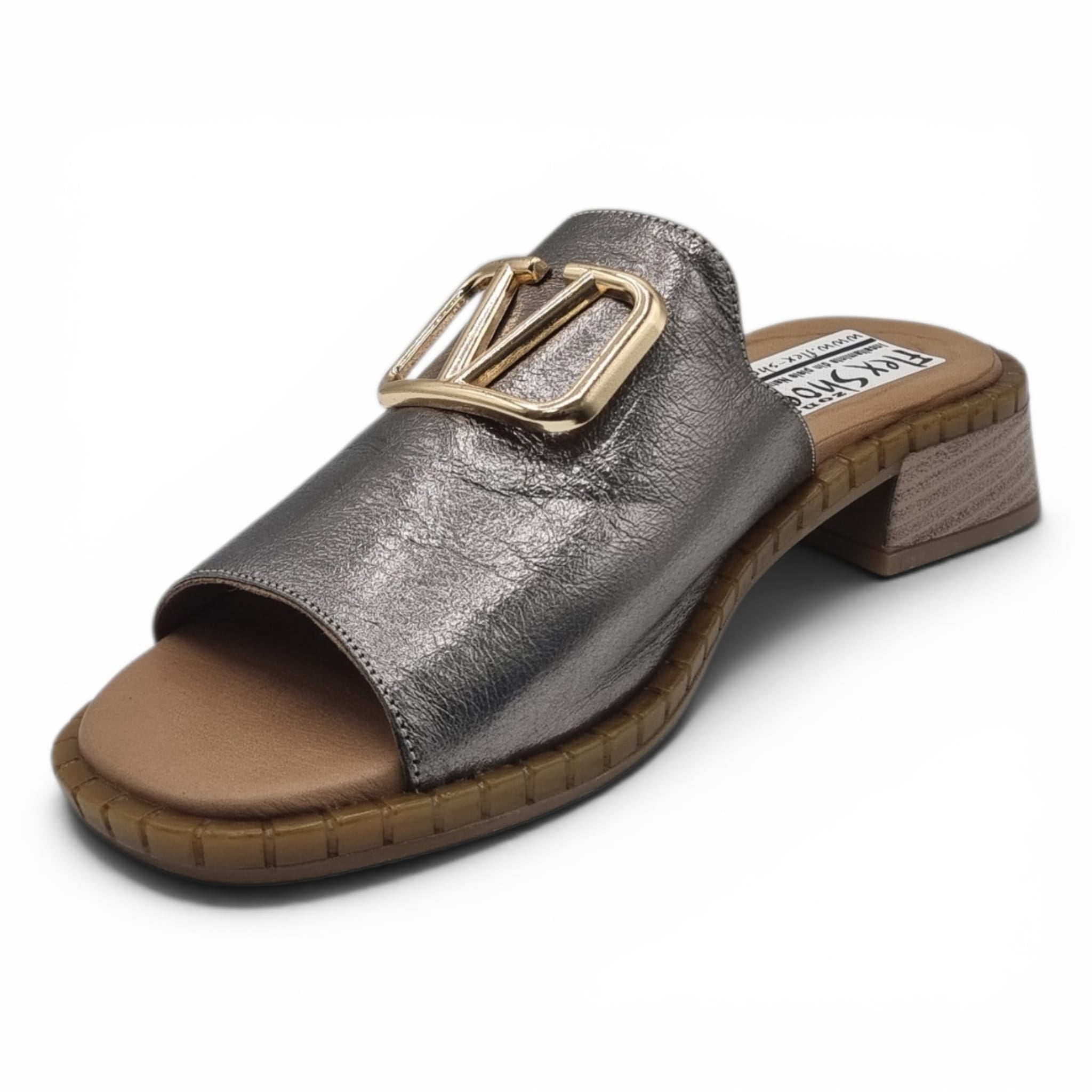 Sandale Damă Casual Confort Din Piele Naturală Gri 13797