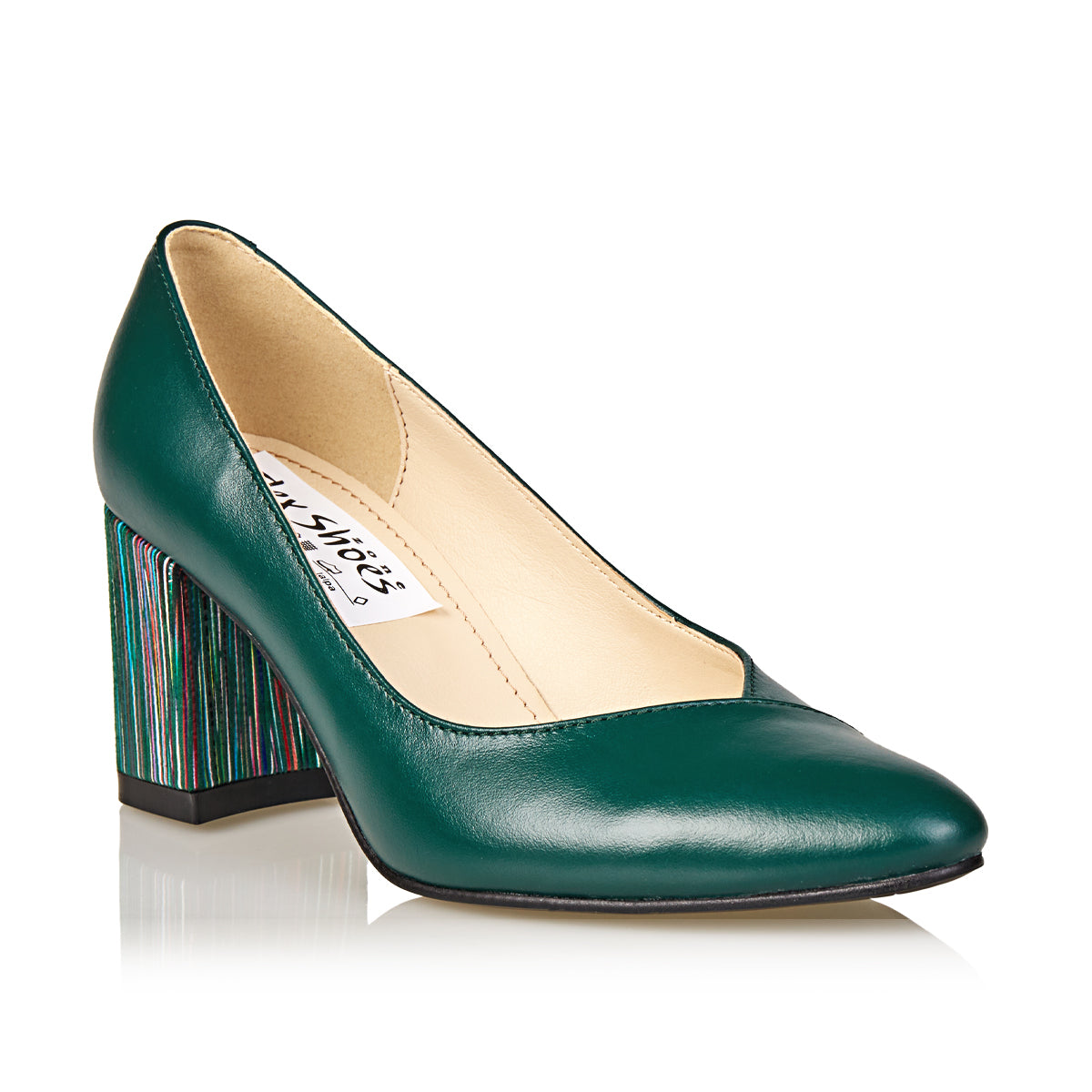 Pantofi Damă Eleganți Din Piele Naturală Verde 20110