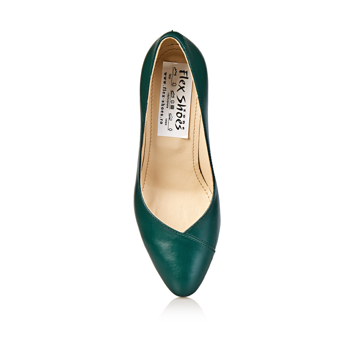 Pantofi Damă Eleganți Din Piele Naturală Verde 20110