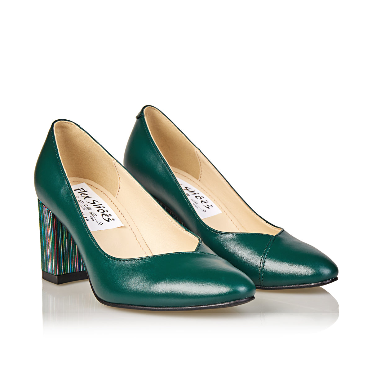 Pantofi Damă Eleganți Din Piele Naturală Verde 20110