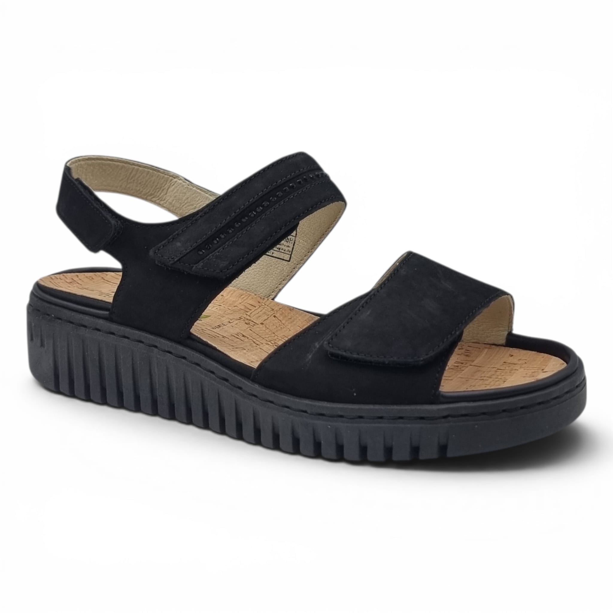 Sandale Damă Casual Confort Din Piele Naturală Neagră 13777