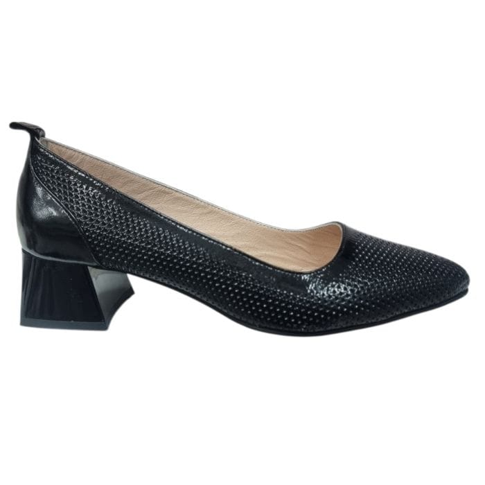 Pantofi Damă Eleganți Din Piele Naturală Neagră 20841