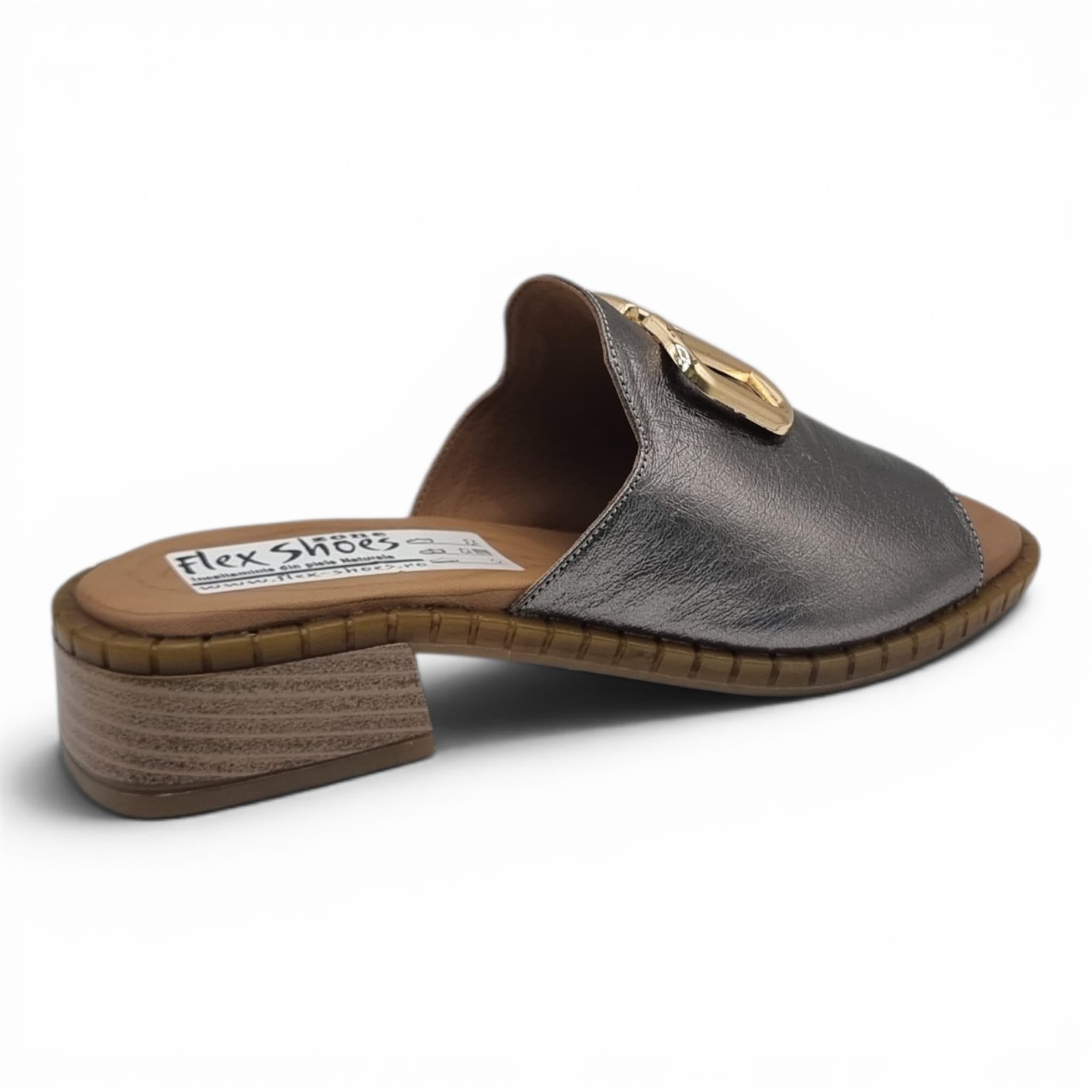 Sandale Damă Casual Confort Din Piele Naturală Gri 13797