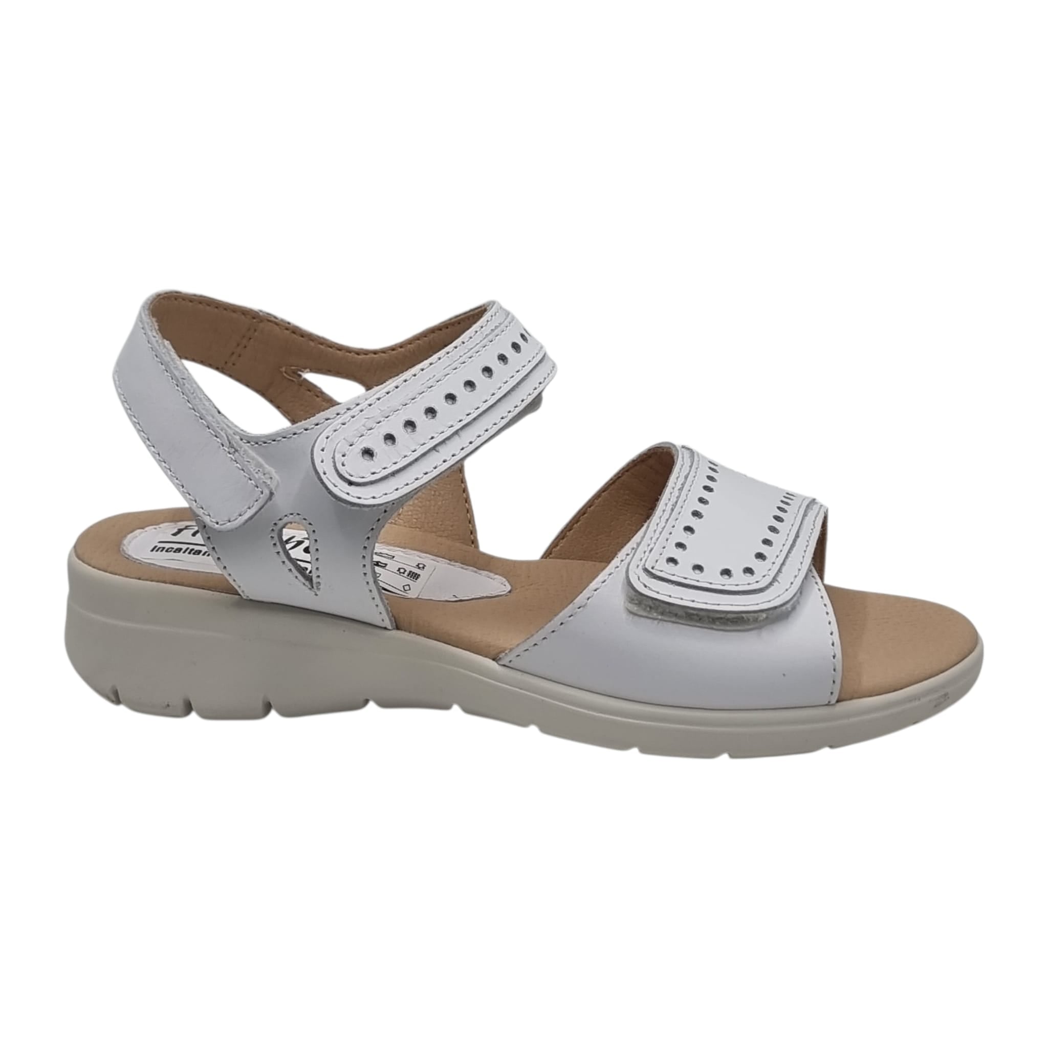 Sandale Damă Casual Confort Din Piele Naturală Albă 13821
