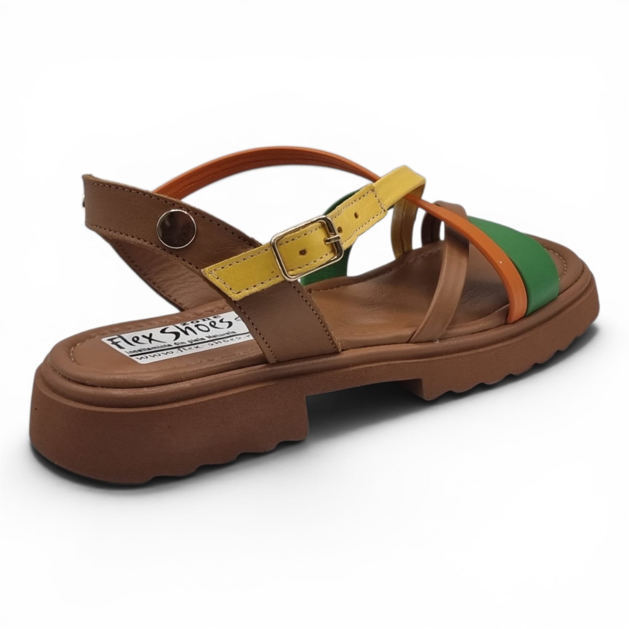Sandale Damă Casual Confort Din Piele Naturală Maro Color 13783