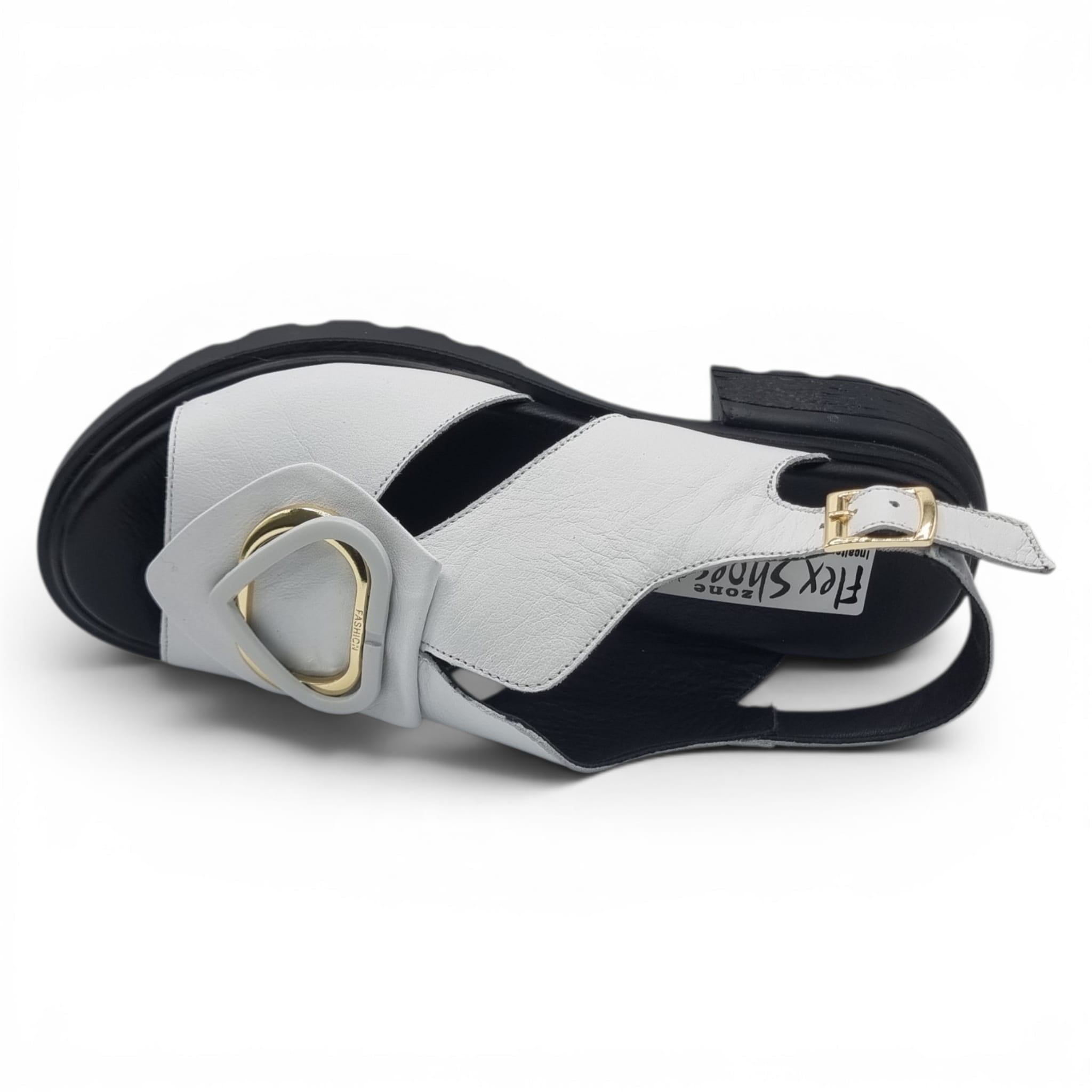 Sandale Damă Casual Confort Din Piele Naturală Albă 13788