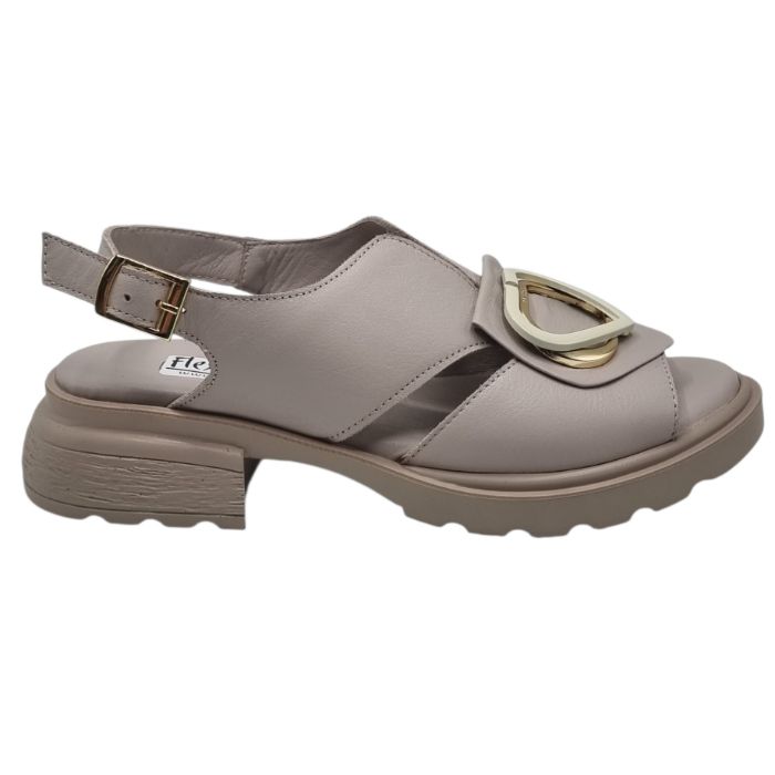 Sandale Damă Casual Confort Din Piele Naturală Bej 13789