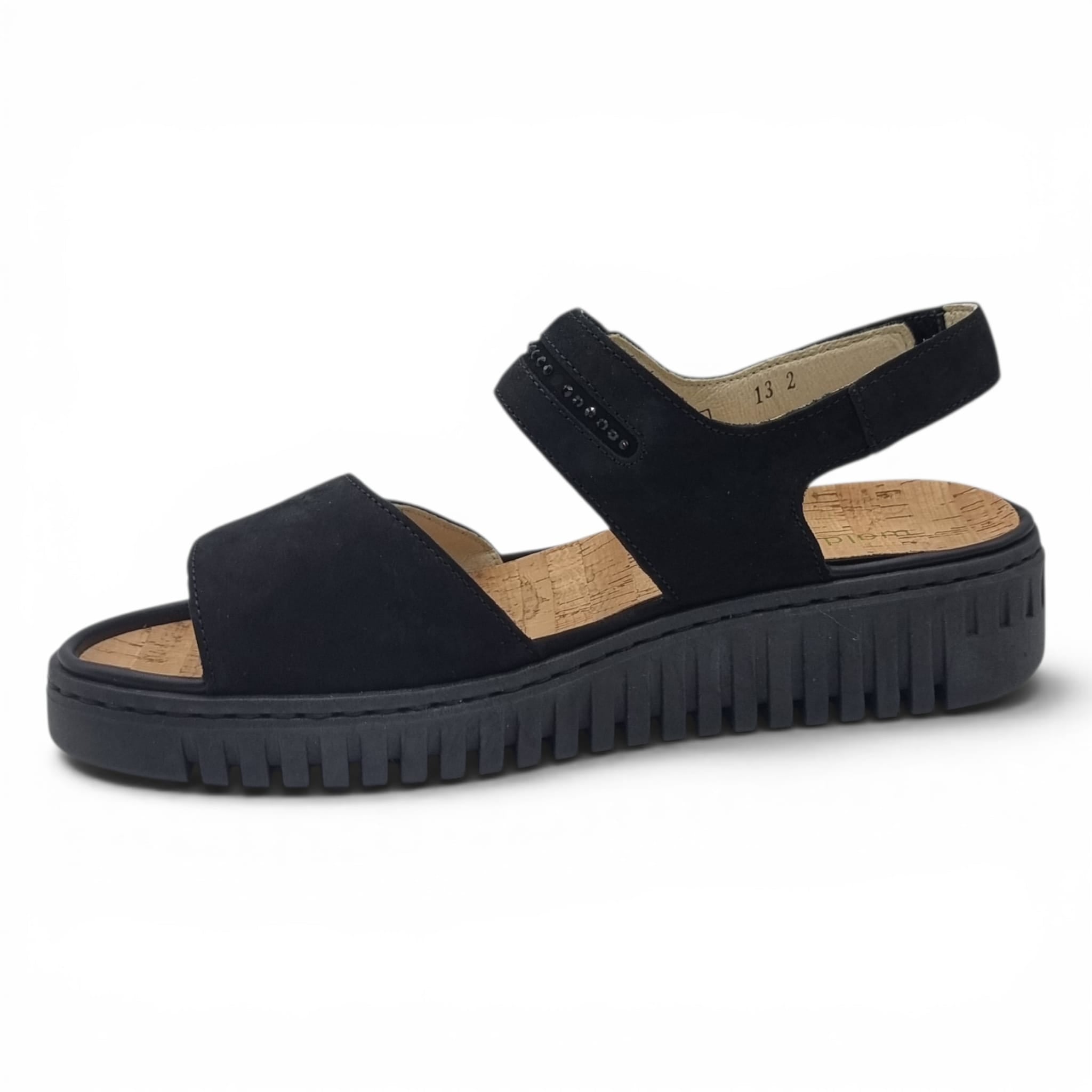 Sandale Damă Casual Confort Din Piele Naturală Neagră 13777