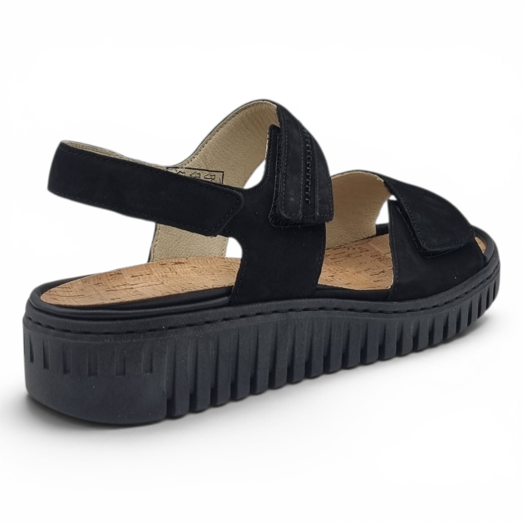 Sandale Damă Casual Confort Din Piele Naturală Neagră 13777