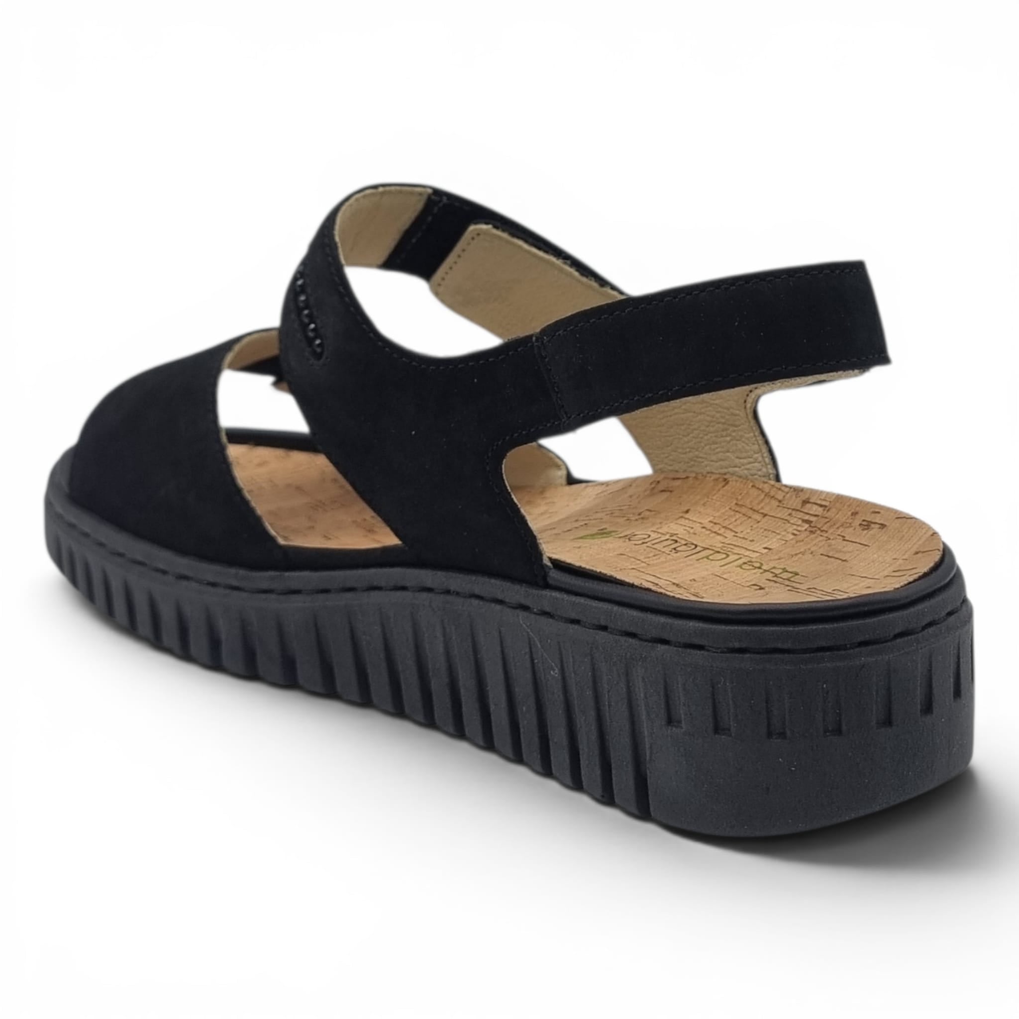 Sandale Damă Casual Confort Din Piele Naturală Neagră 13777