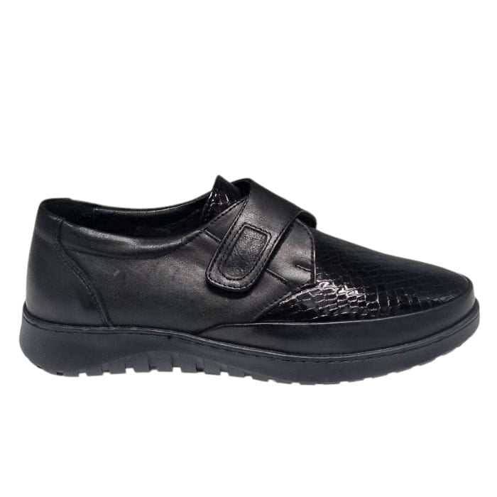 Pantofi Damă Casual Confort Din Piele Naturală Neagră 25456