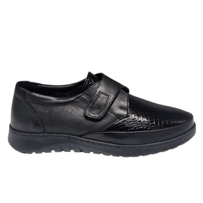 Pantofi Damă Casual Confort Din Piele Naturală Neagră 25456