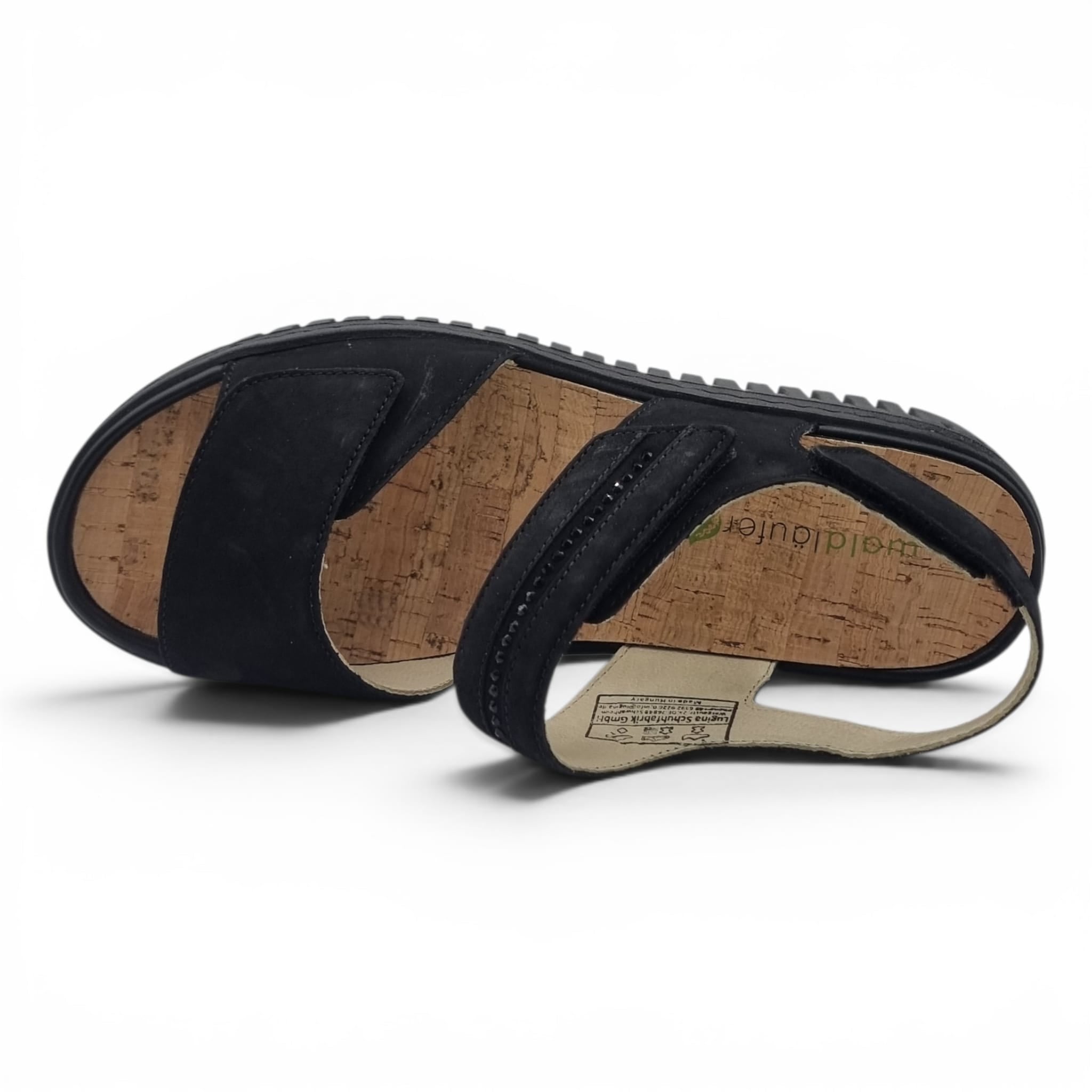 Sandale Damă Casual Confort Din Piele Naturală Neagră 13777