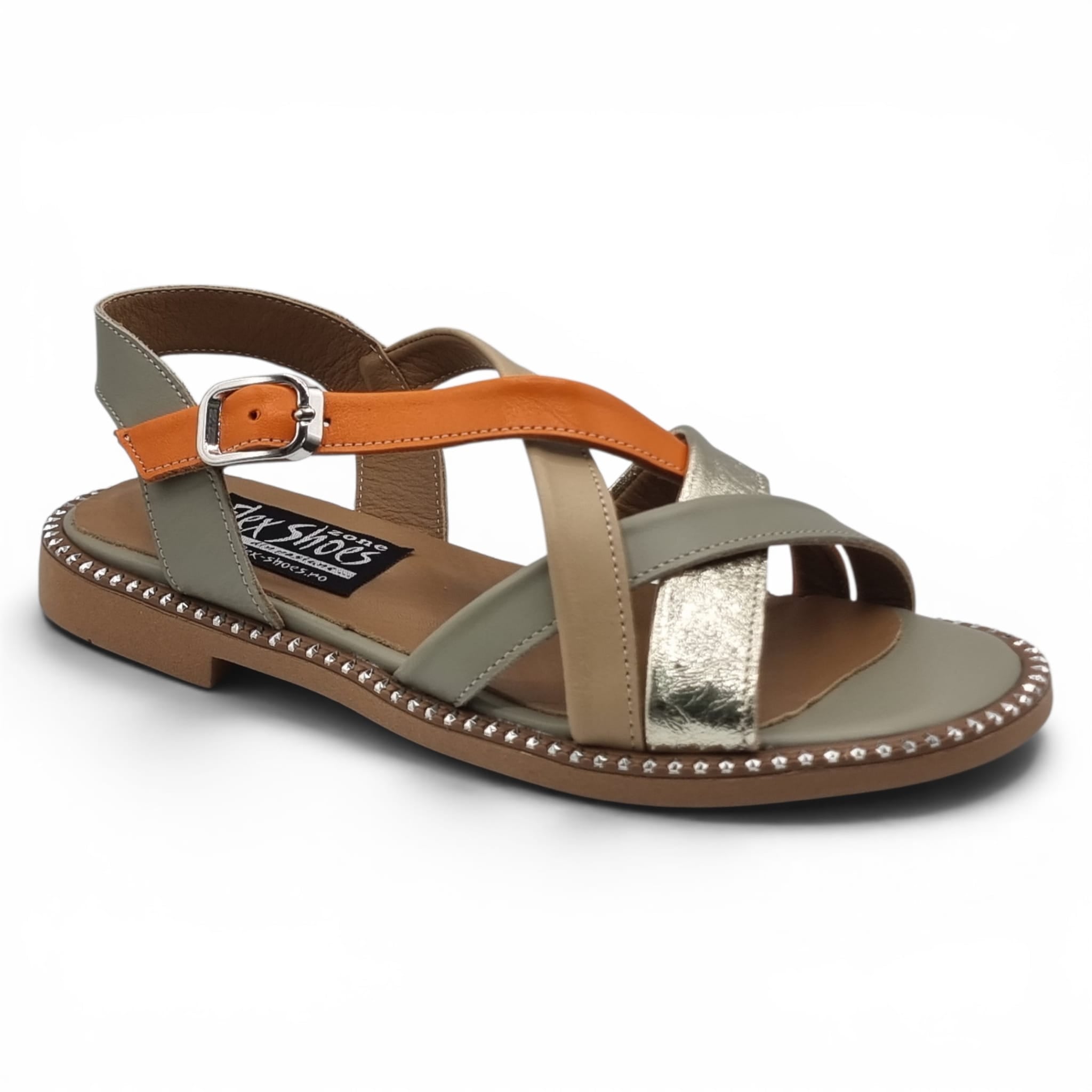 Sandale Damă Casual Confort Din Piele Naturală Avocado 13770