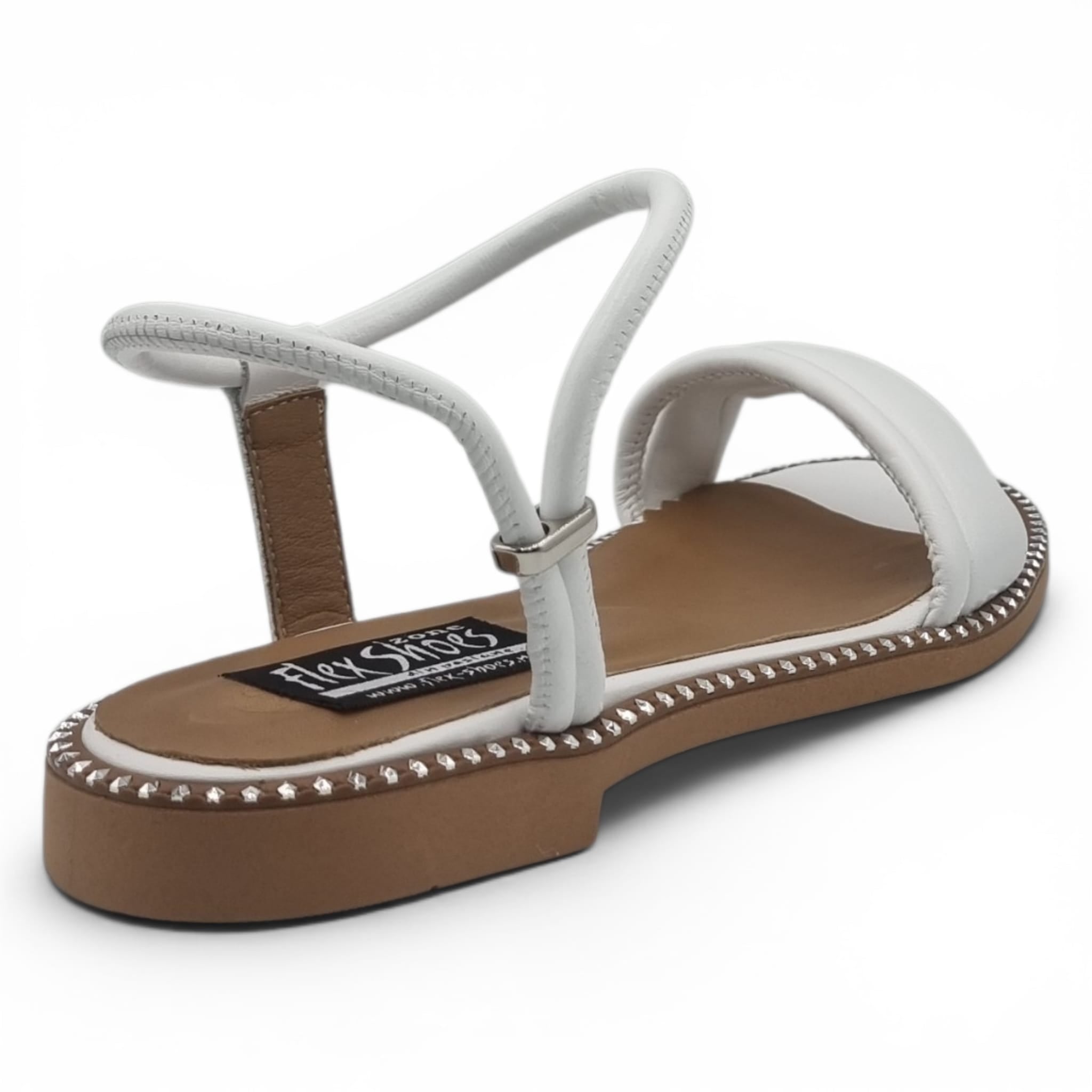Sandale Damă Casual Confort Din Piele Naturală Albă 13774