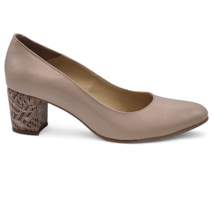Pantofi Damă Eleganți Din Piele Naturală Nude 20847