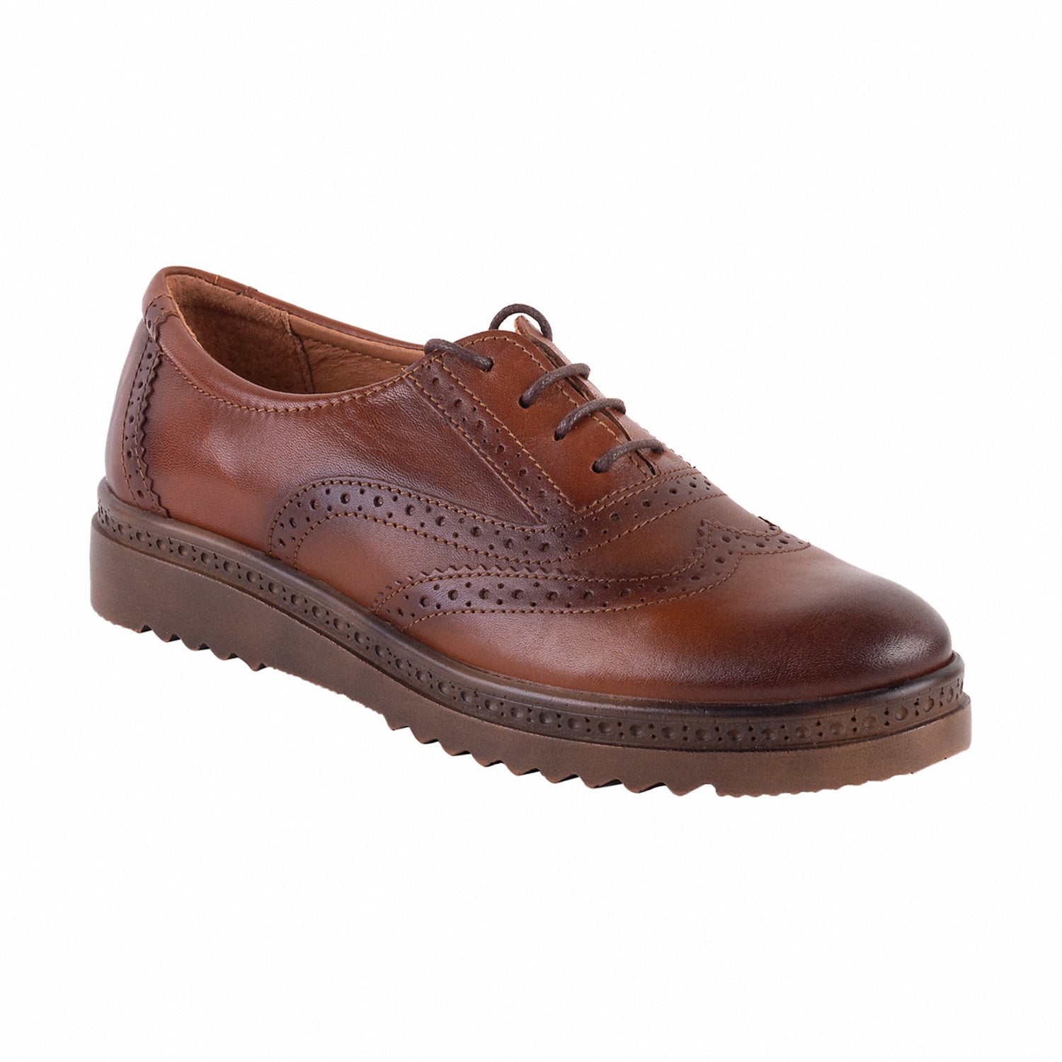 Pantofi Damă Casual Confort Din Piele Naturală Maro 25100