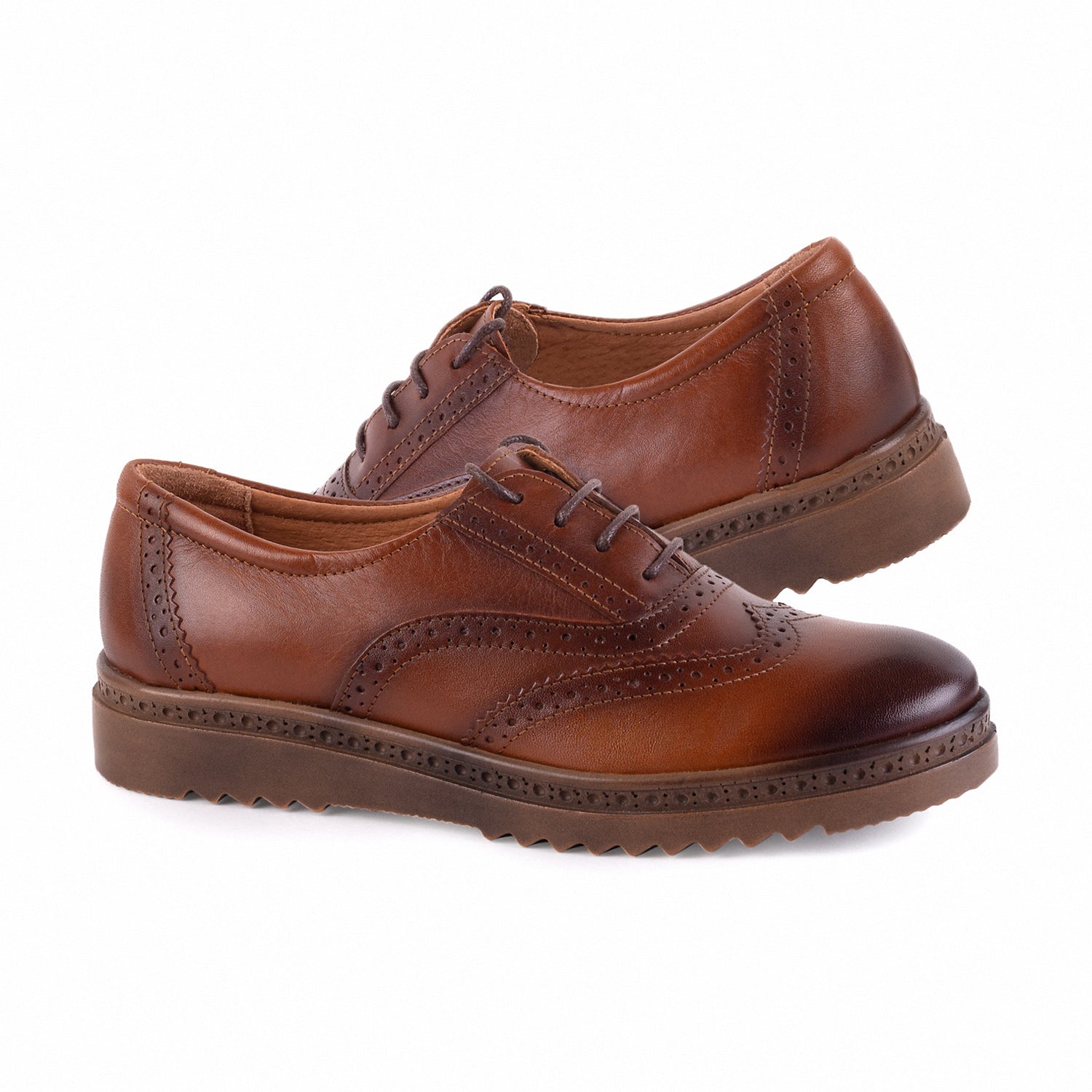 Pantofi Damă Casual Confort Din Piele Naturală Maro 25100