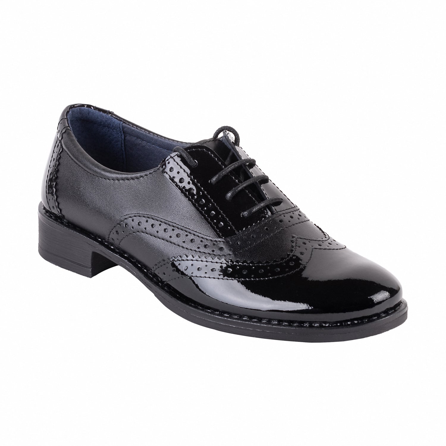 Pantofi Damă Casual Confort Din Piele Lăcuită Neagră 25101
