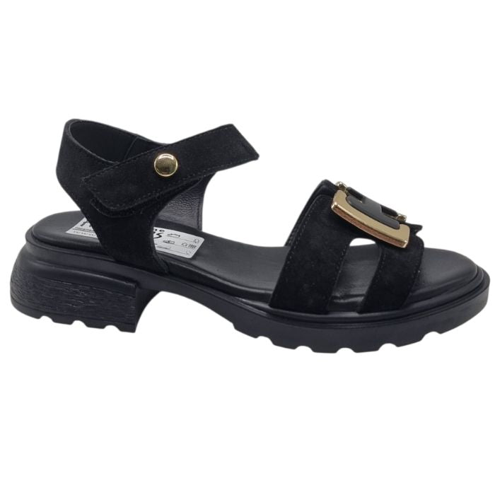 Sandale Damă Casual Confort Din Piele Naturală Neagră 13792