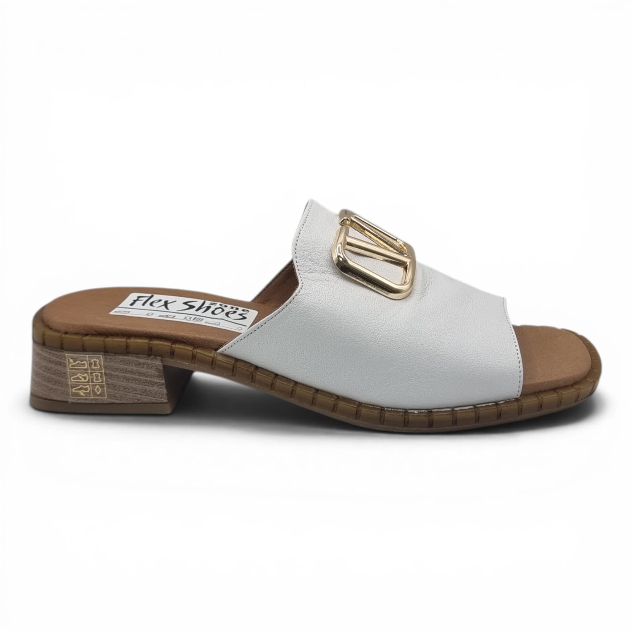 Sandale Damă Casual Confort Din Piele Naturală Albă 13796
