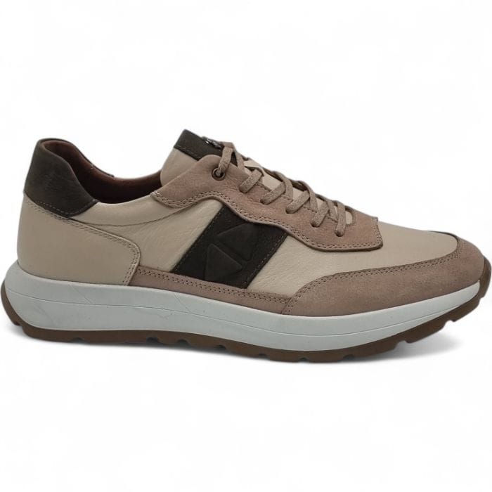 Pantofi Bărbați Sport Din Piele Naturală Bej 3566