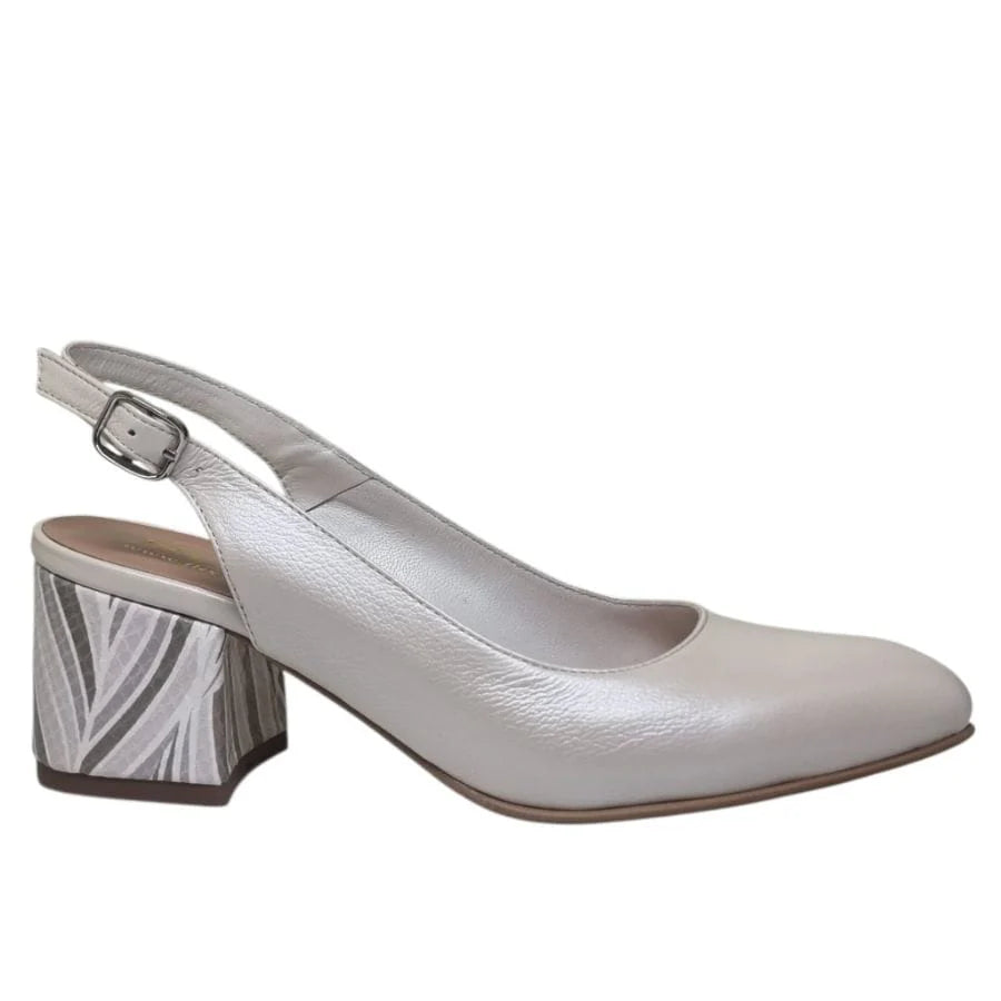 Pantofi Damă Eleganți Din Piele Naturală Crem 20867