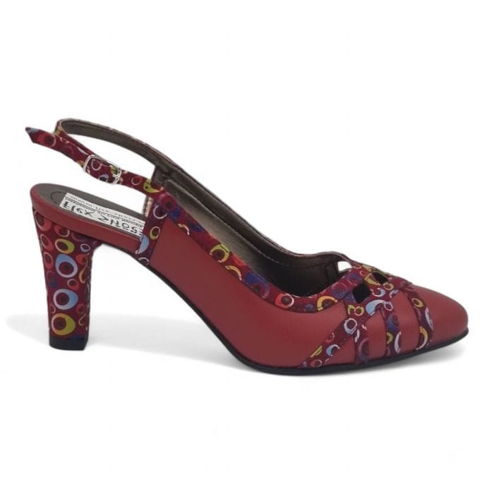 Pantofi Damă Eleganți Din Piele Naturală Rosie 20863