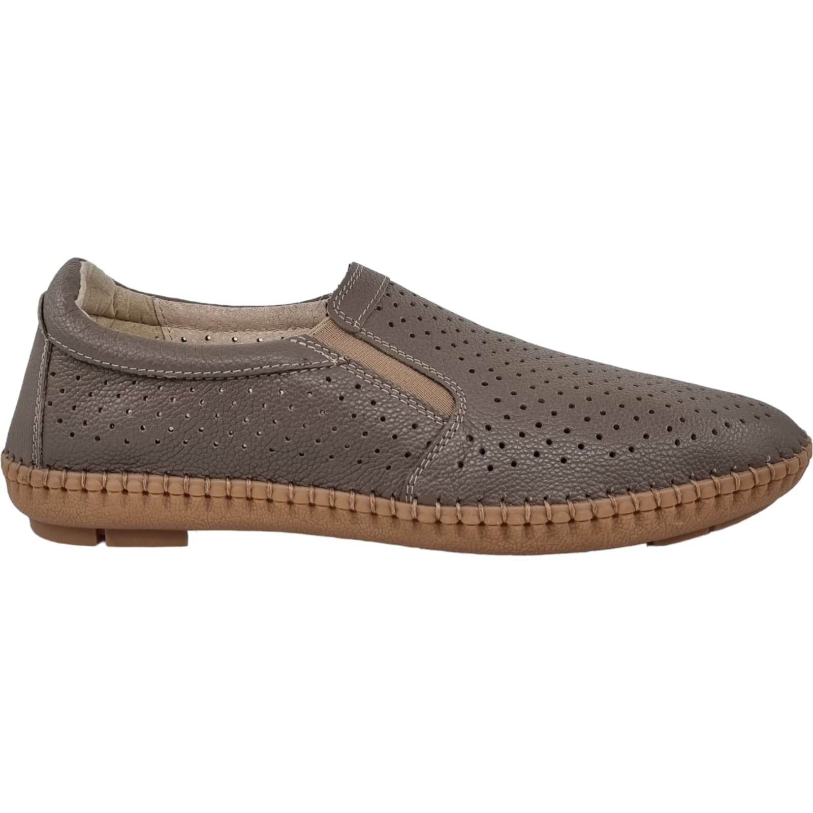 Pantofi Bărbați Din Piele Naturală Perforată Nisip 6538