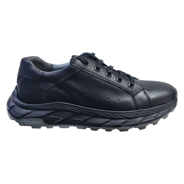 Pantofi Bărbați Sport Din Piele Naturală Neagră 3575