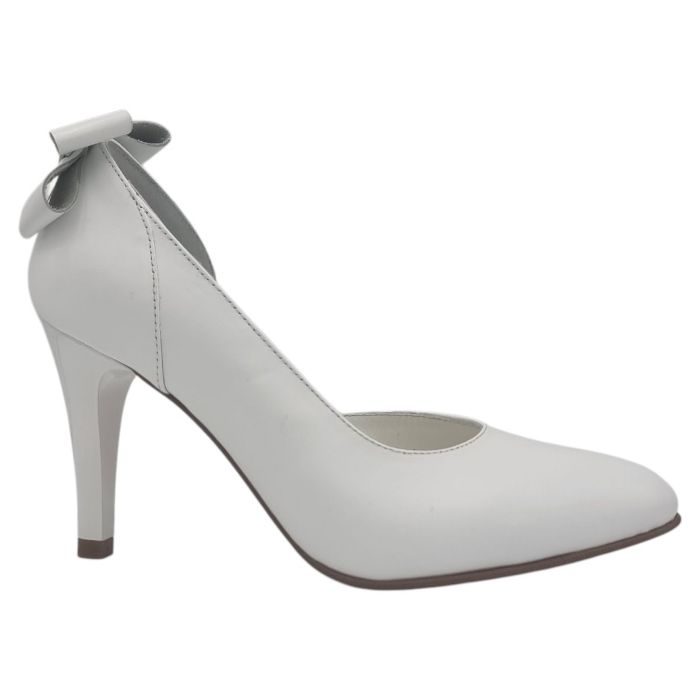 Pantofi Damă Eleganți Din Piele Naturală Albă 20884