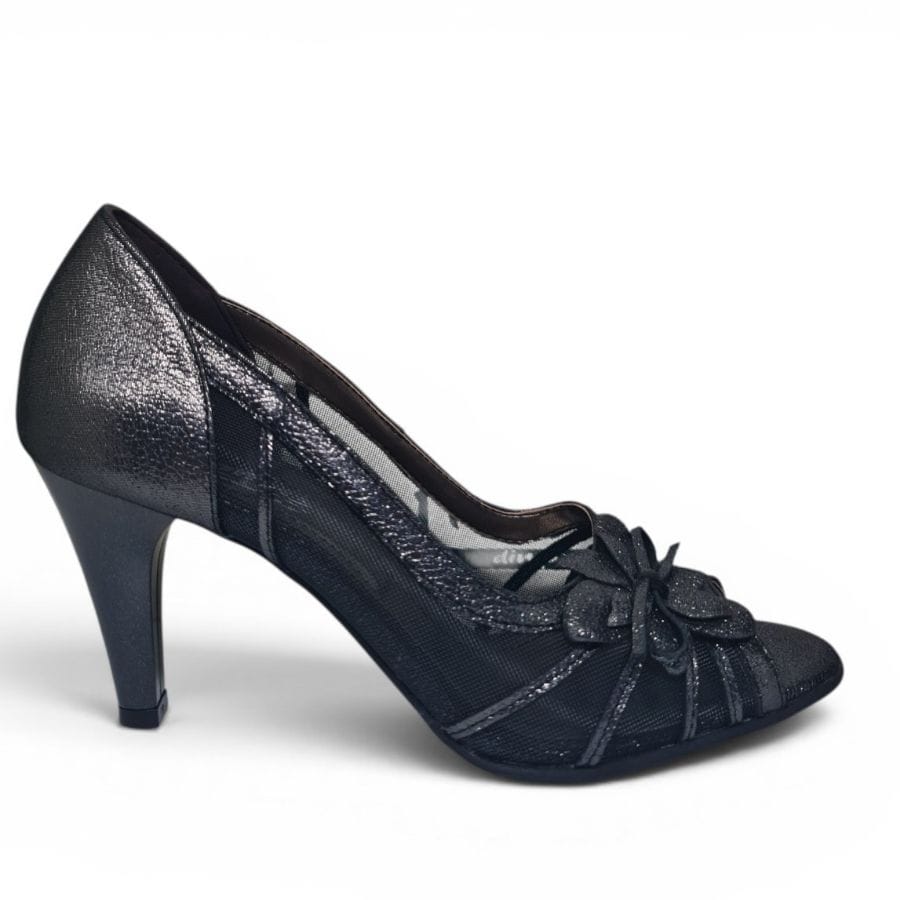 Pantofi Damă Eleganți Din Piele Naturală Gri Sidef 20888