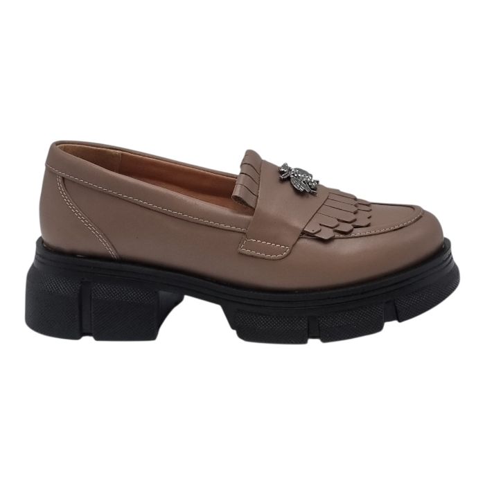 Pantofi Damă Casual Din Piele Naturală Vizon 25481