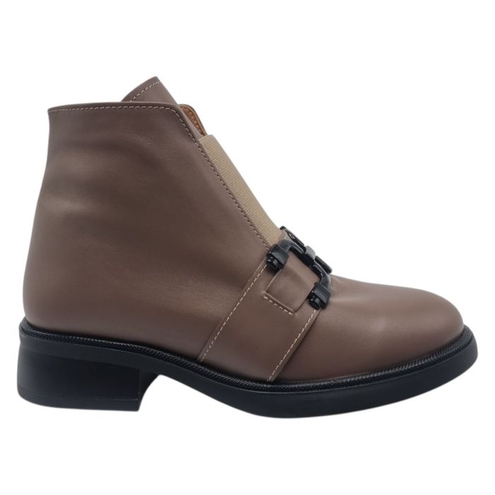 Ghete Damă Casual Din Piele Naturală Taupe 30203