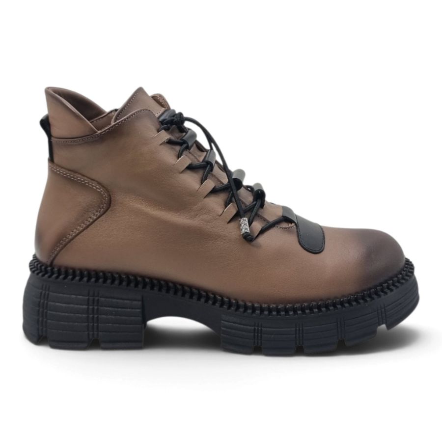Ghete Damă Casual Din Piele Naturală Vizon 30206