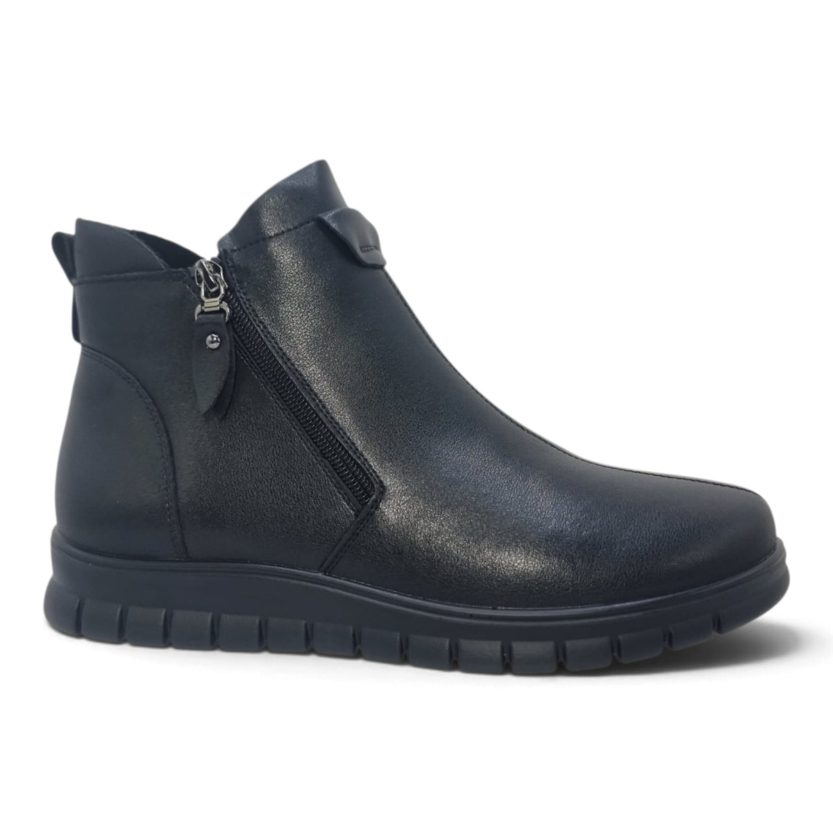 Ghete Damă Casual Din Piele Naturală Negru 30207