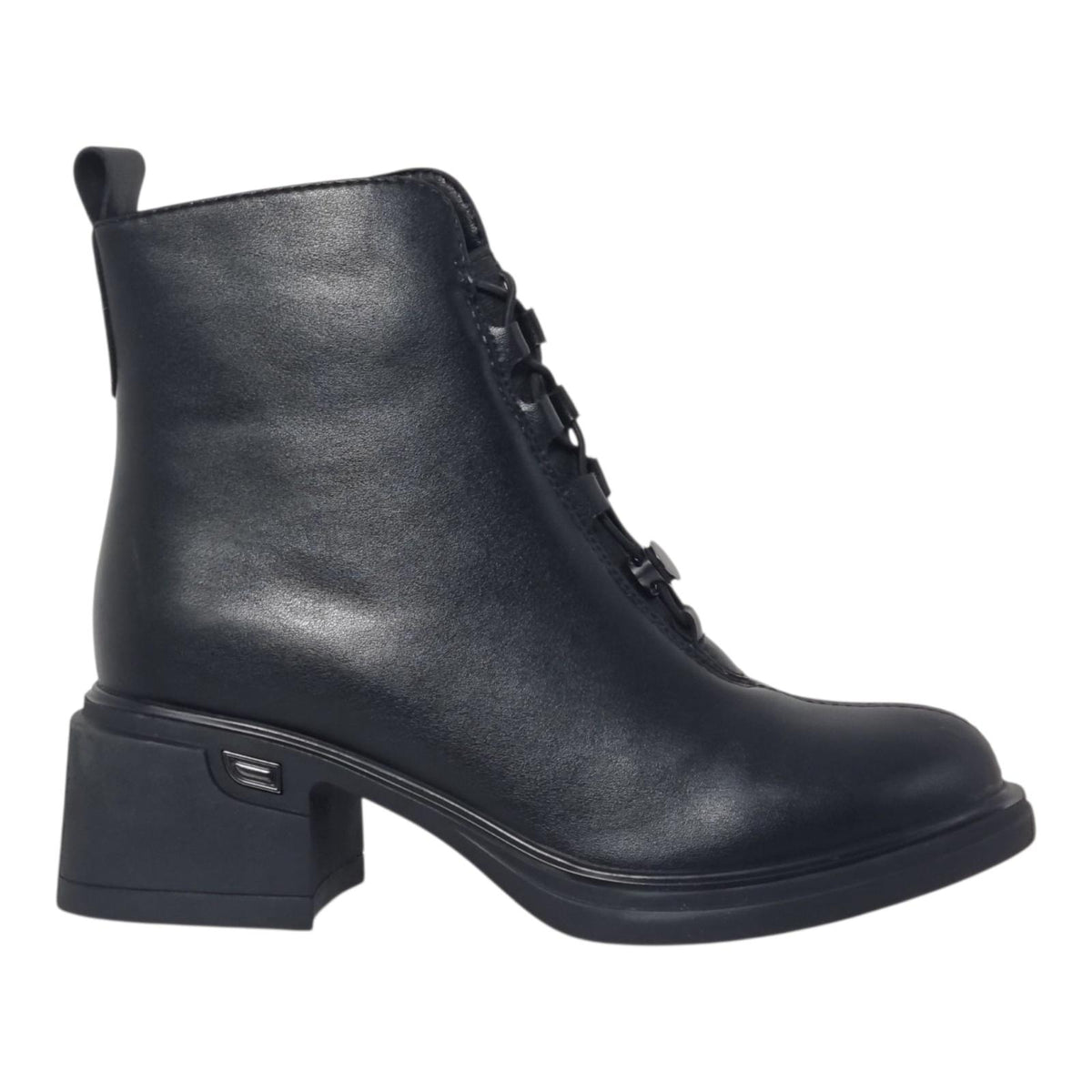 Ghete Damă Casual Din Piele Naturală Neagra 30211