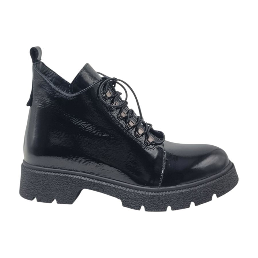 Ghete Damă Casual Din Piele Naturală Neagră 30219