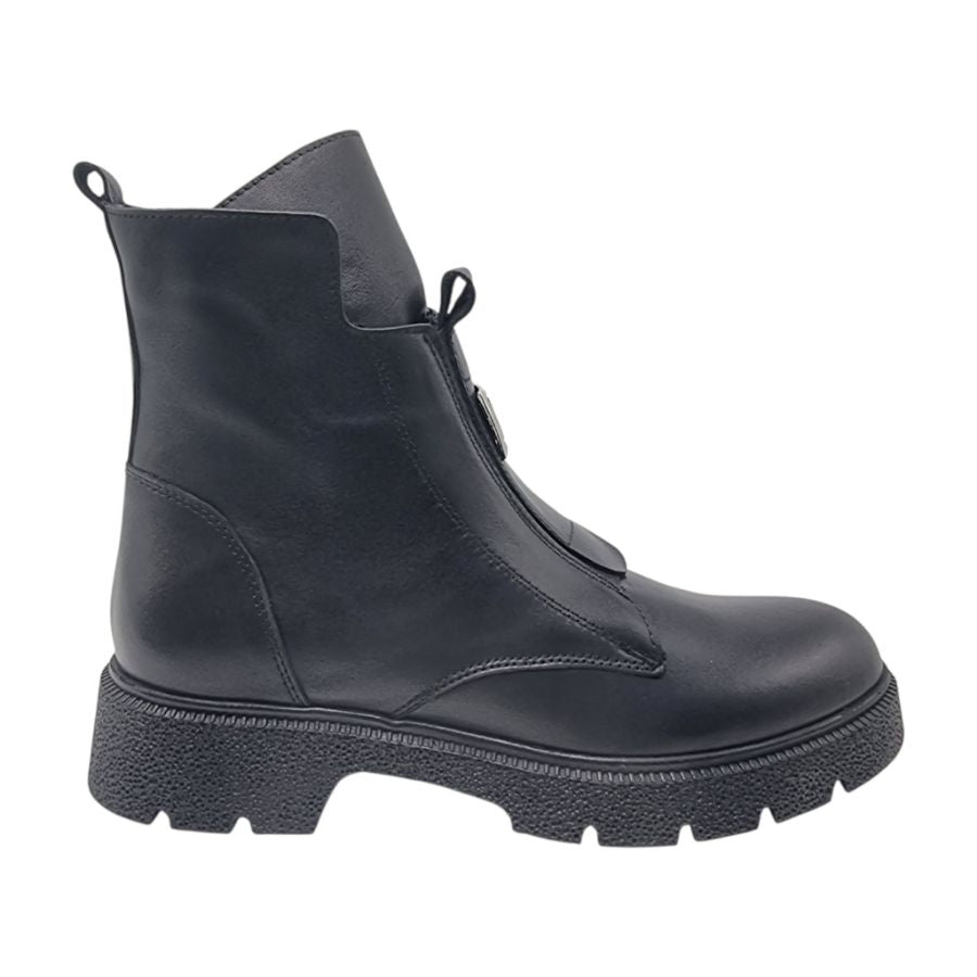 Ghete Damă Casual Din Piele Naturală Neagră 30221