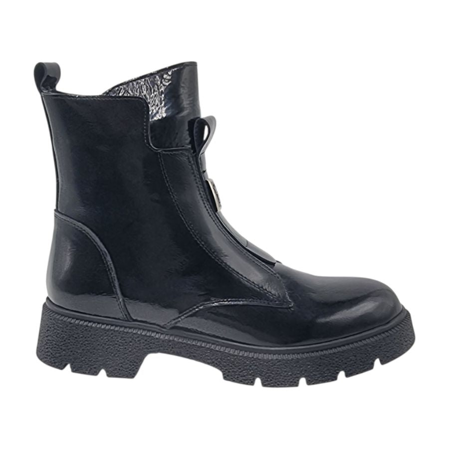 Ghete Damă Casual Din Piele Naturală Neagră 30222