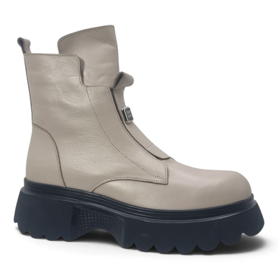 Ghete Damă Casual Din Piele Naturală Vizon 30235