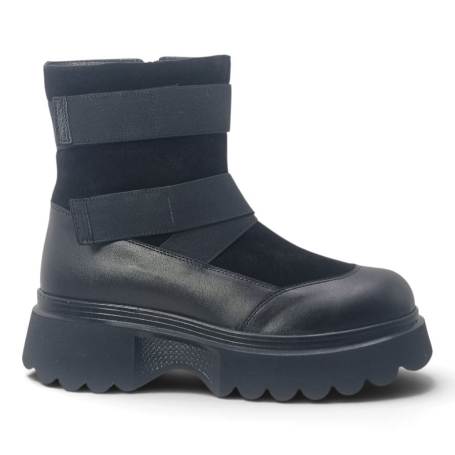 Ghete Damă Casual Din Piele Naturală Neagră 30236