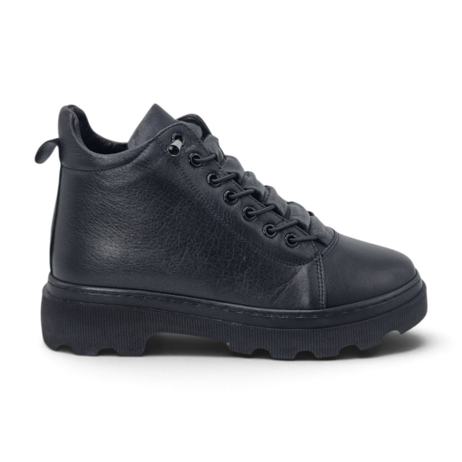 Ghete Damă Casual Din Piele Naturală Neagră 30248
