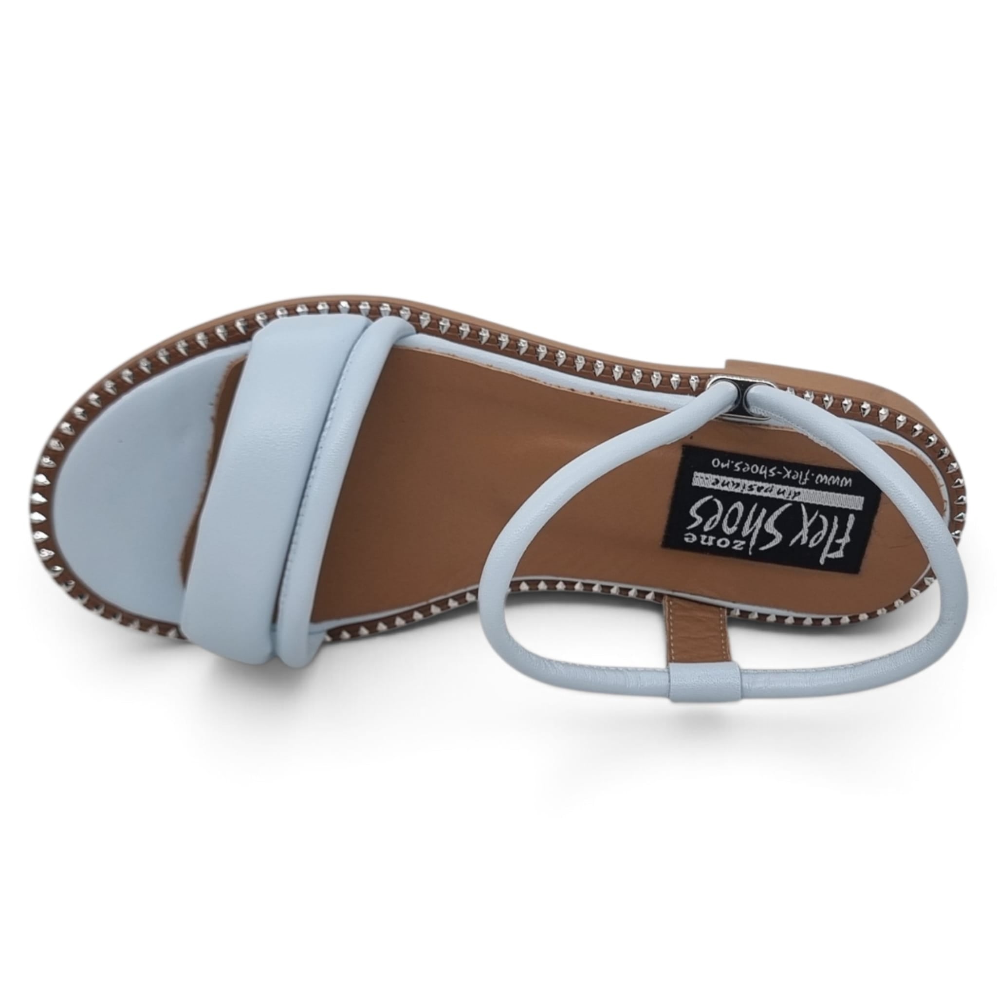 Sandale Damă Casual Confort Din Piele Naturală Blue 13773