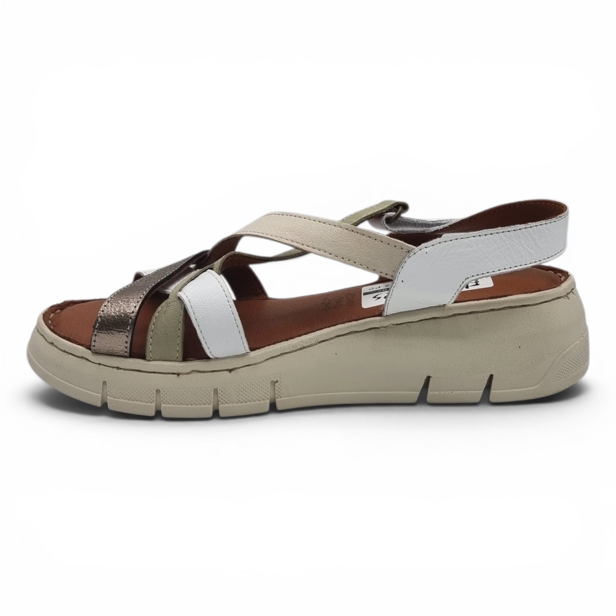 Sandale Damă Casual Confort Din Piele Naturală Alb Color 13766