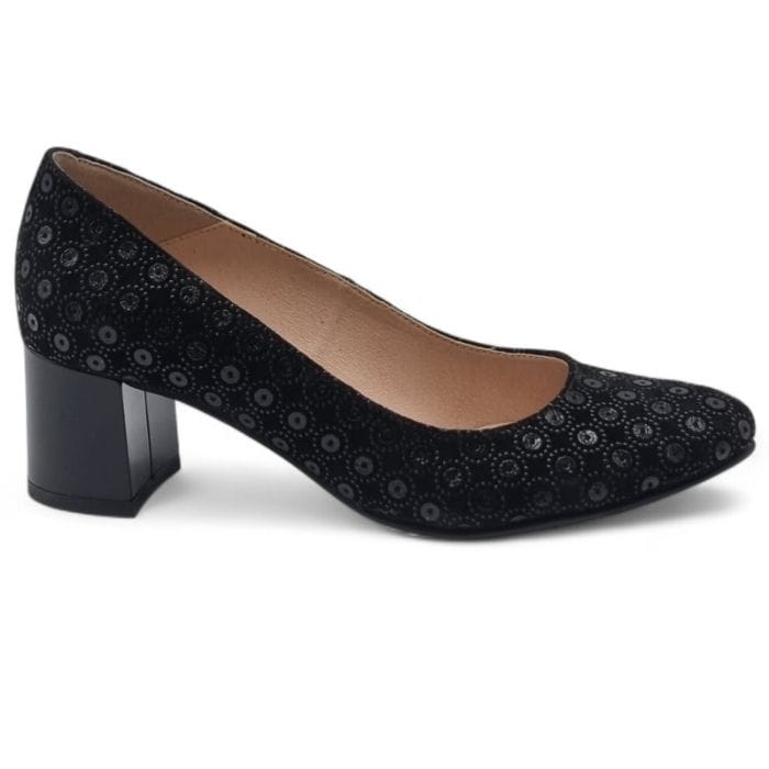 Pantofi Damă Eleganți Din Piele Naturală Neagră 20848