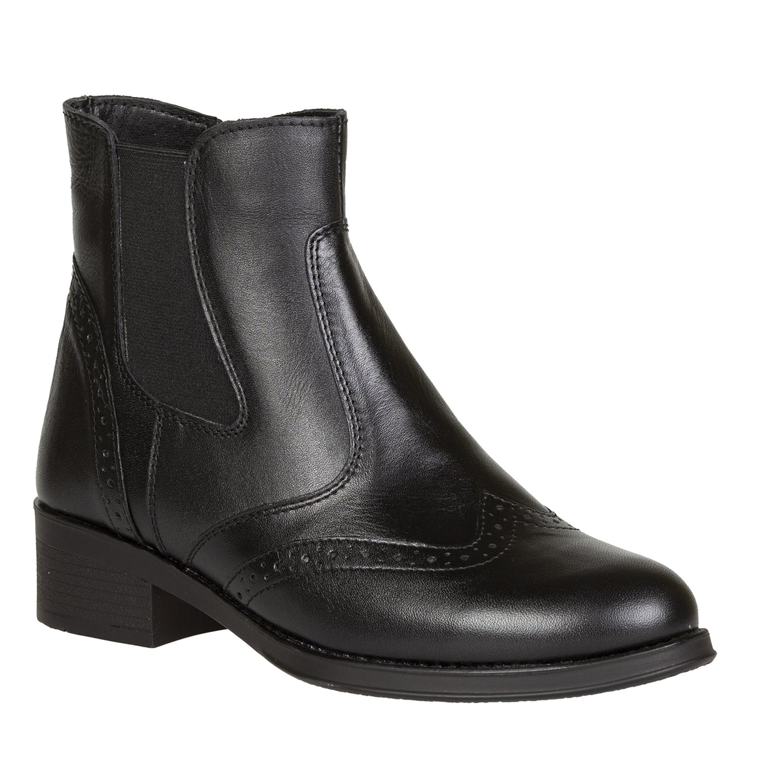 Ghete Damă Casual Din Piele Naturală Neagră 30122