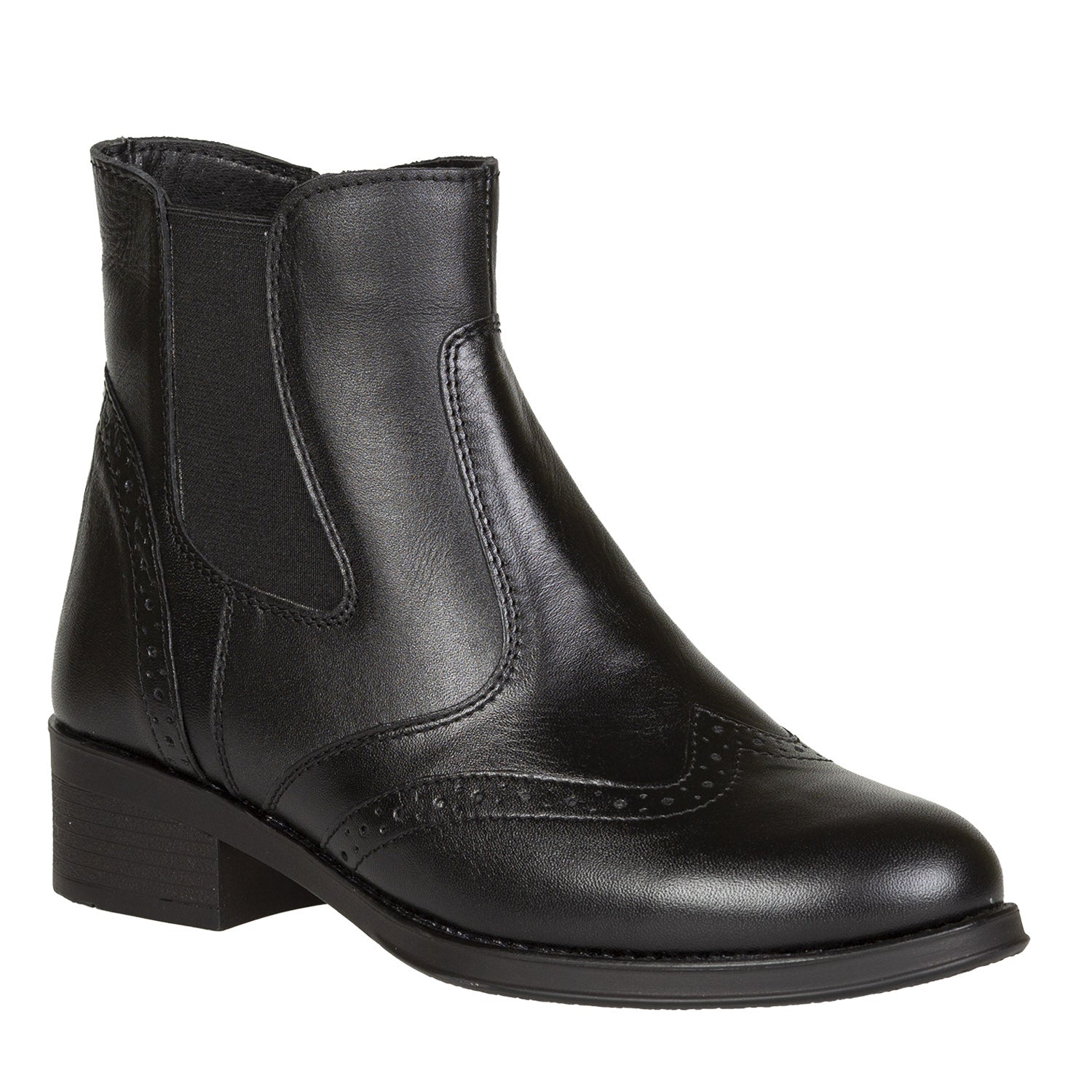 Ghete Damă Casual Din Piele Naturală Neagră 30122