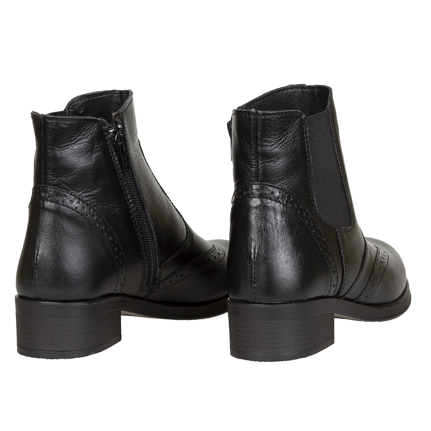 Ghete Damă Casual Din Piele Naturală Neagră 30122